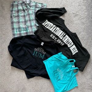 International United Miss active wear and pajama bundle size L & XL